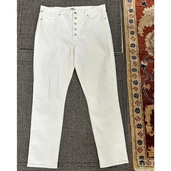 Citizens of Humanity Olivia High Rise White Ankle Jeans Button Fly Slim Fit 32 - Picture 10 of 11